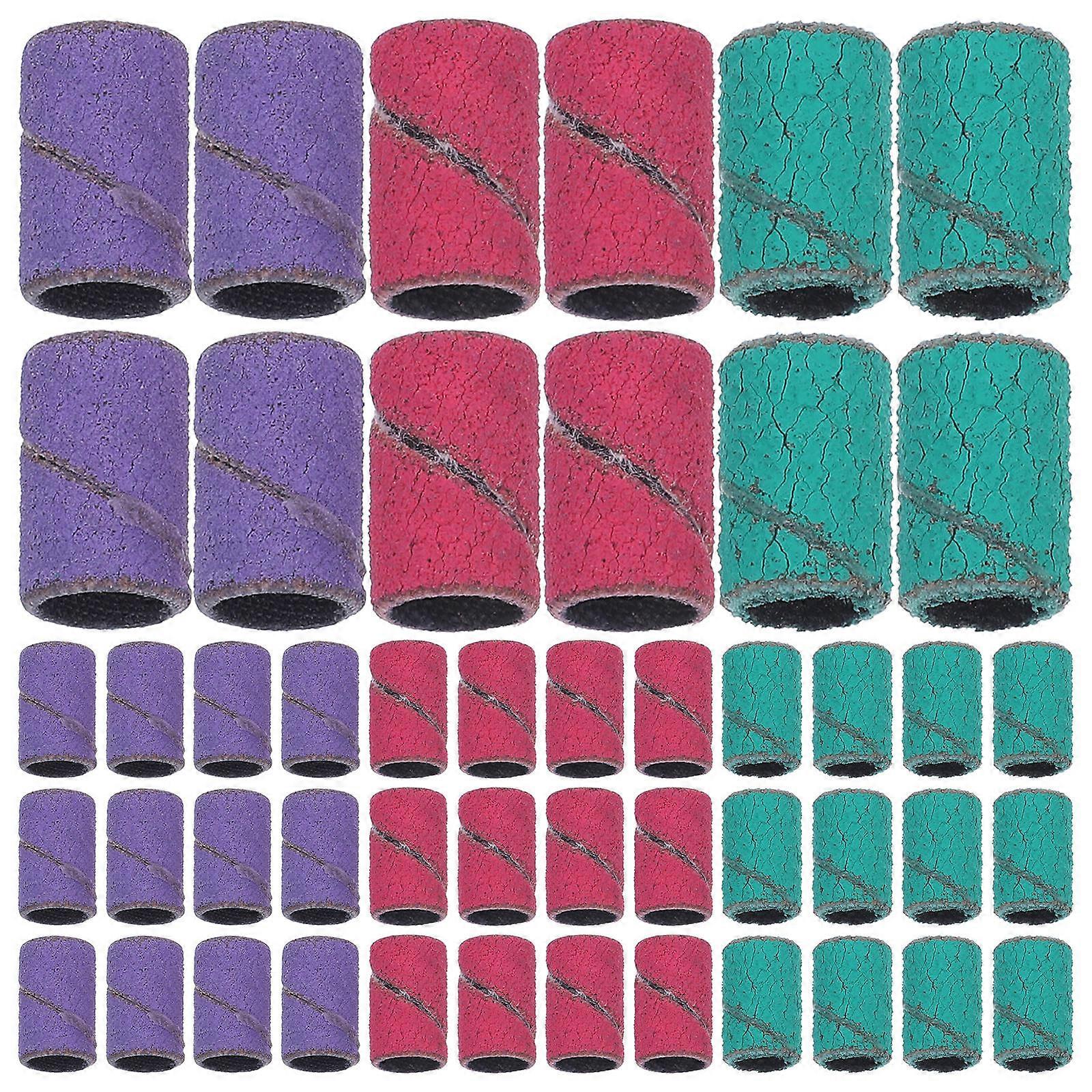 Sanding Bands for Nail Grinder Assorted Color Sandpaper Manicure Accessories Set 3 Boxes