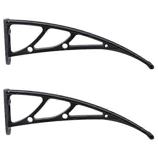 2er-Pack Außenbalkon Markise Halterung Tür Fenster Traufe Markisenhalterung - 3mm Halterung Spurweite (schwarz) (2er-Pack, schwarz).