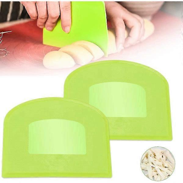 2 plastic dough spatulas, dough scraper