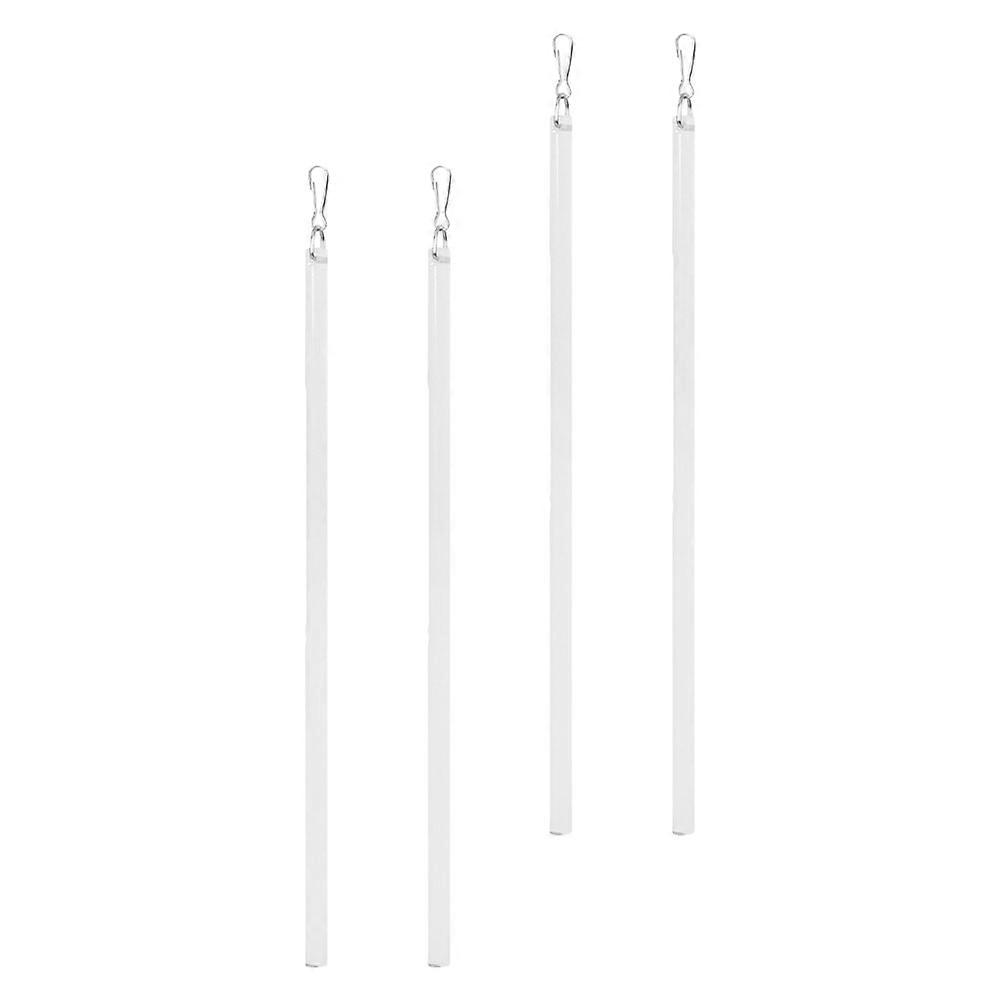 4pcs Transparent Acrylic Curtain Pull Rods for Vertical Blinds and Drapes – Home Decor Accessory