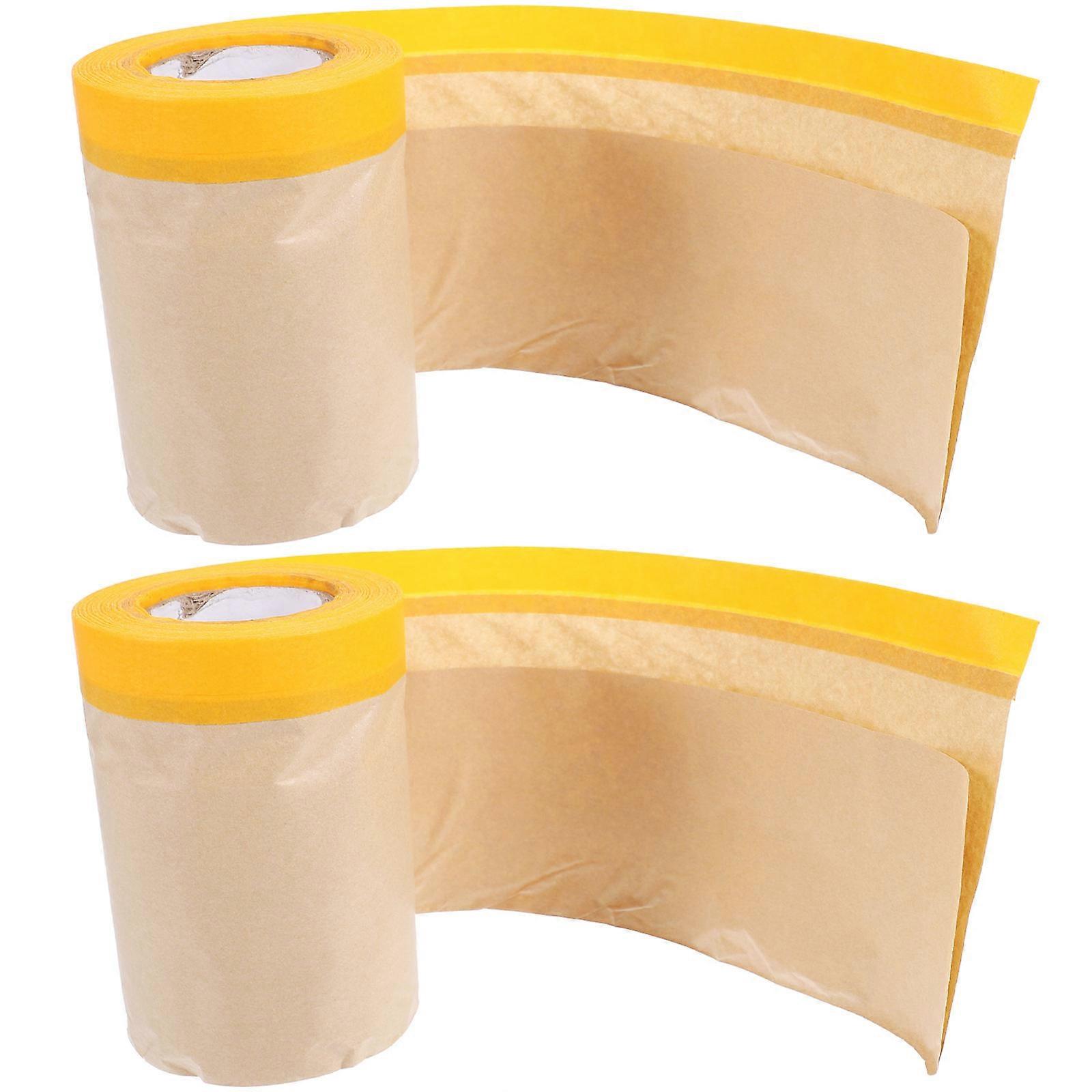 DIY Adhesive Masking Paper For Surface Protection During Painting Process Mark-Free Removal 2Pcs