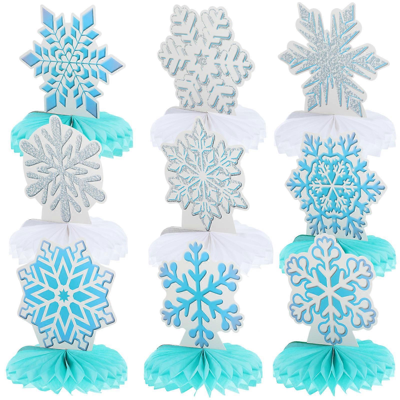 Snowflake Honeycomb Table Centerpiece Decorative Assorted Color For Christmas Party Festive Atmosphere