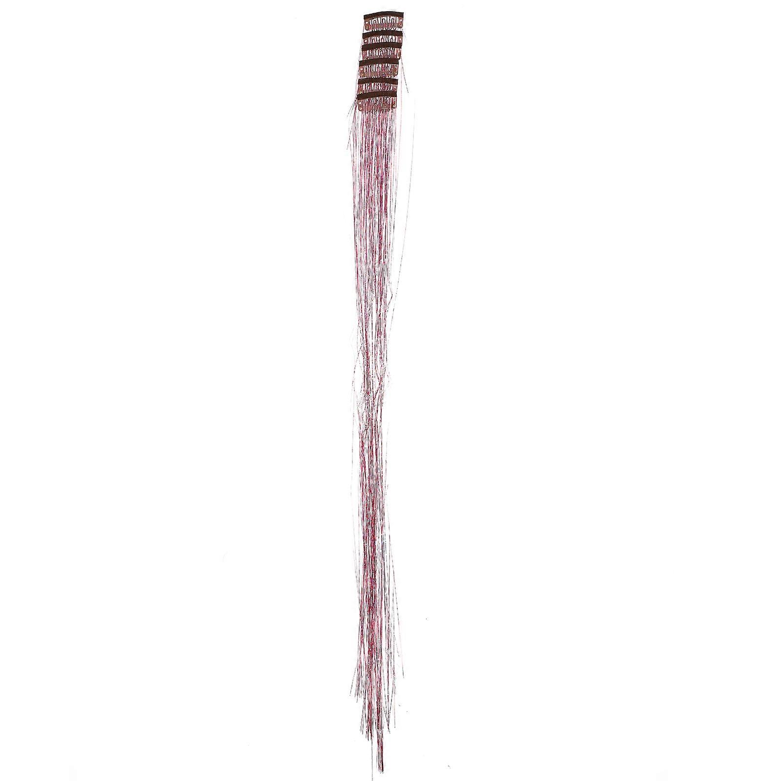 6PCS Colorful Sparkly Hair Tinsel Clips Glitter Hair Extensions for Curls, Ponytails, Buns, Dance, Parties & Special Occasions