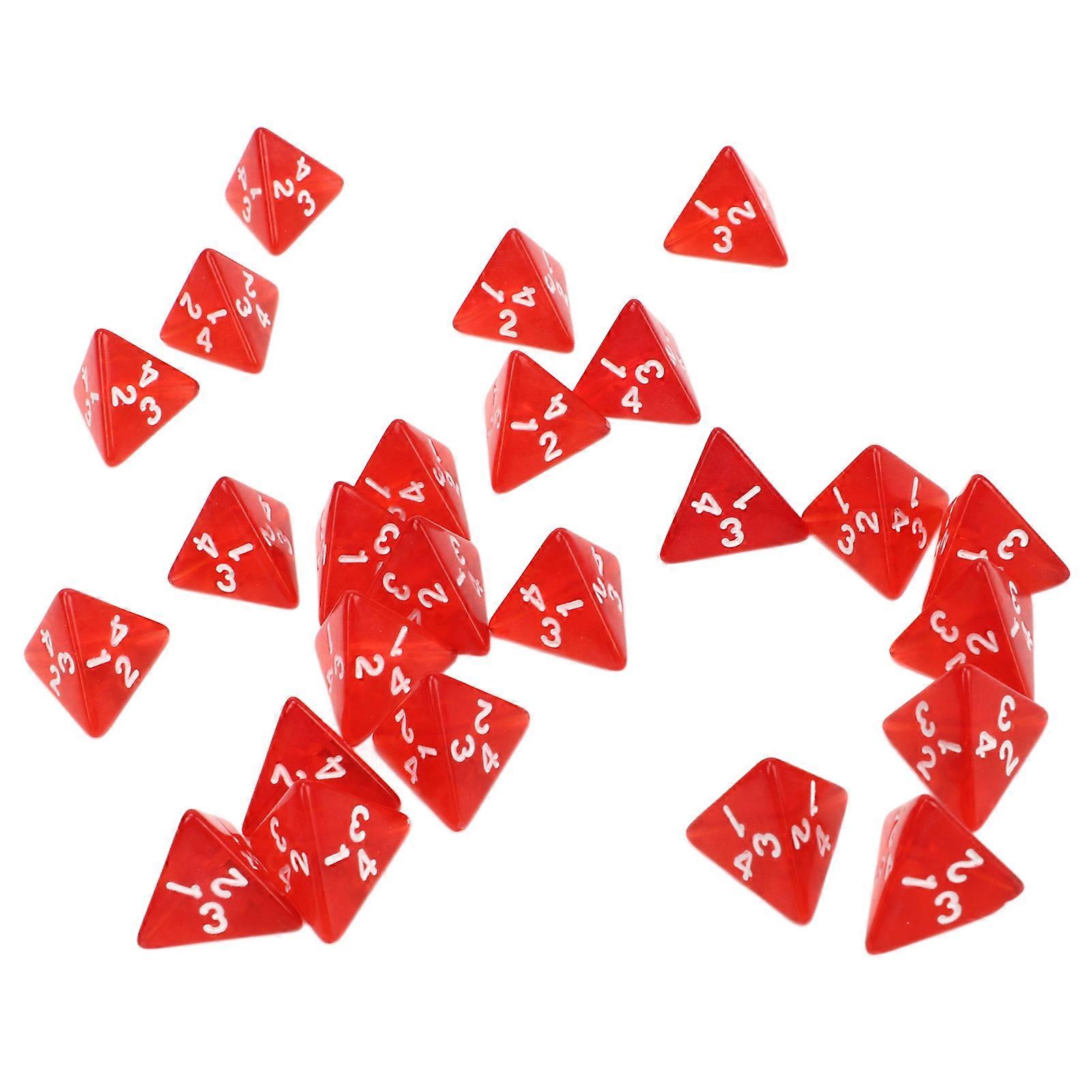 25pcs Digital Dice Transparent Educational Triangular Number Teaching Dice for Interactive Game