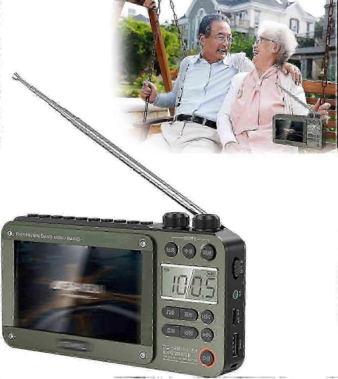TV de rádio digital portátil com Bluetooth para conexão perfeita