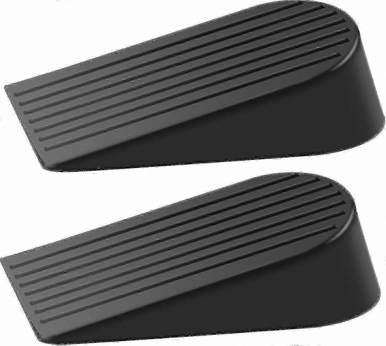 Extra Large Durable Rubber Door Stoppers in Black for Door Control