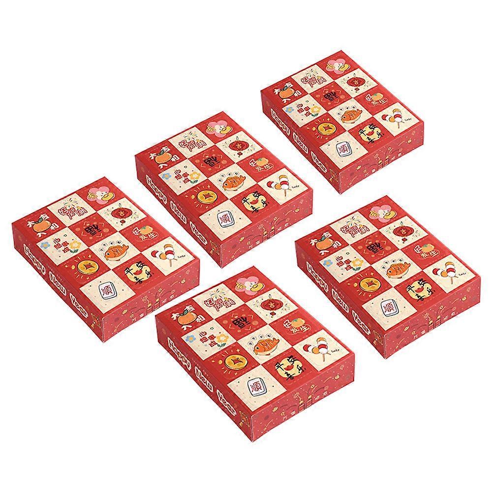 5Pcs DIY Paper Box for Raffle Party Accessories New Year Empty Case