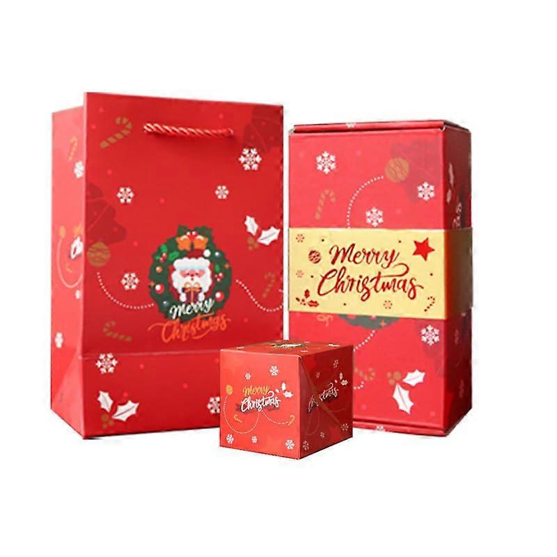 Christmas Pop Up Gift Box, Merry Christmas Money Gifts Box, Gift Box, DIY Birthday Gift Packaging for Men, Women and Children (Christmas Pop Up Red B)