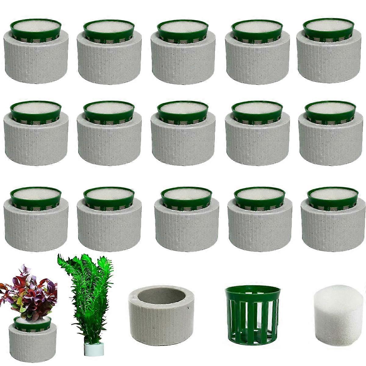 15-Piece Improved Aquarium Plant Anchor Ring Set – Secure Hold for Water Plants, Easy Installation, Compatible with All Aquariums