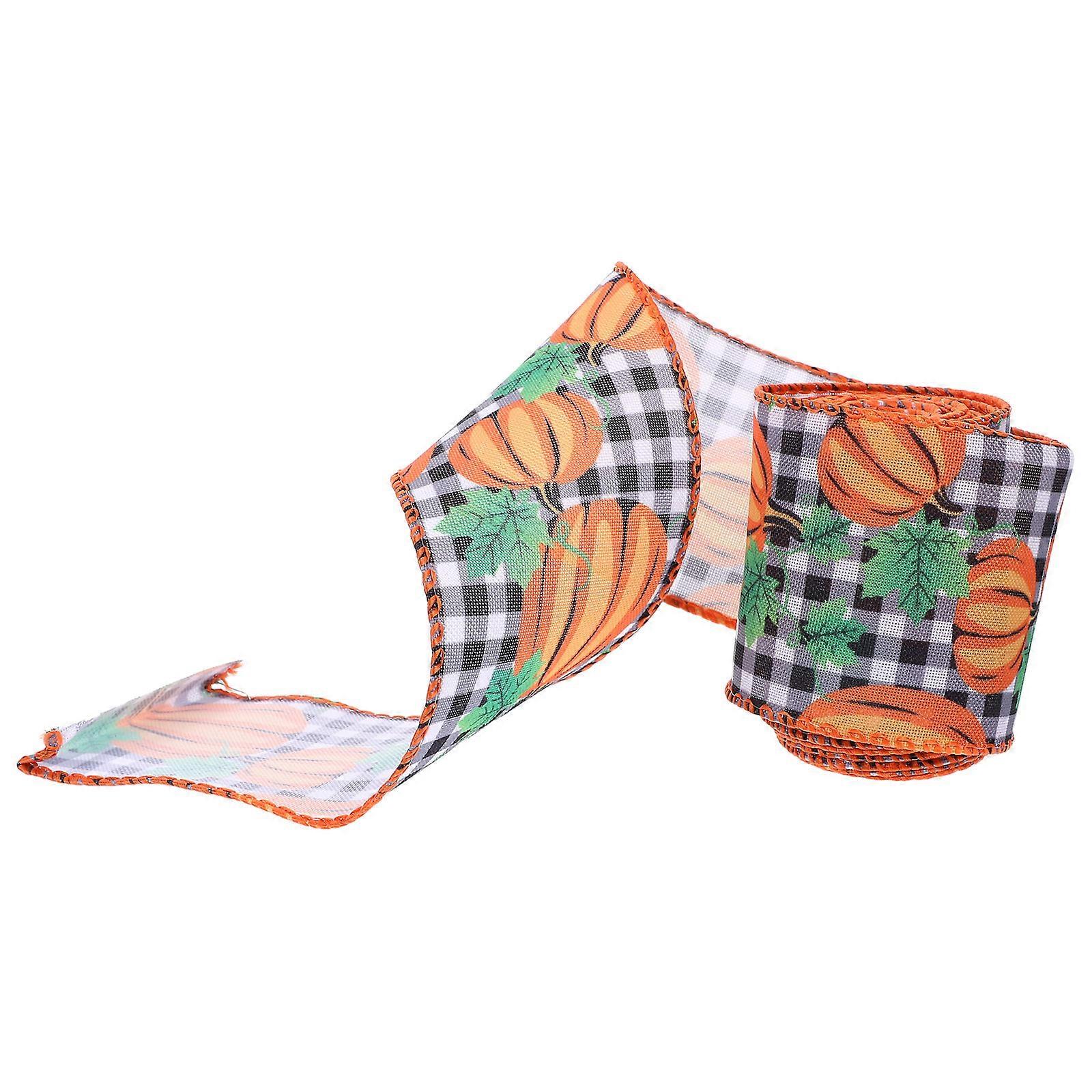 Autumn Decorative Ribbon For Gift Wrapping And Decoration In Multi Color With Bow Shape Ideal For Thanksgiving Party 1 Roll