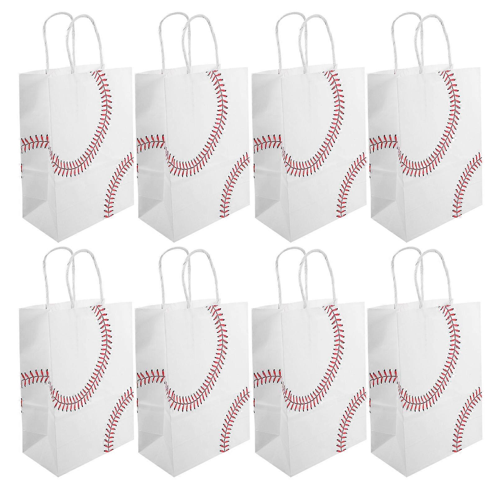 野球パーティーの好意の袋12個の紙袋の保管用マルチカラー7x5インチ