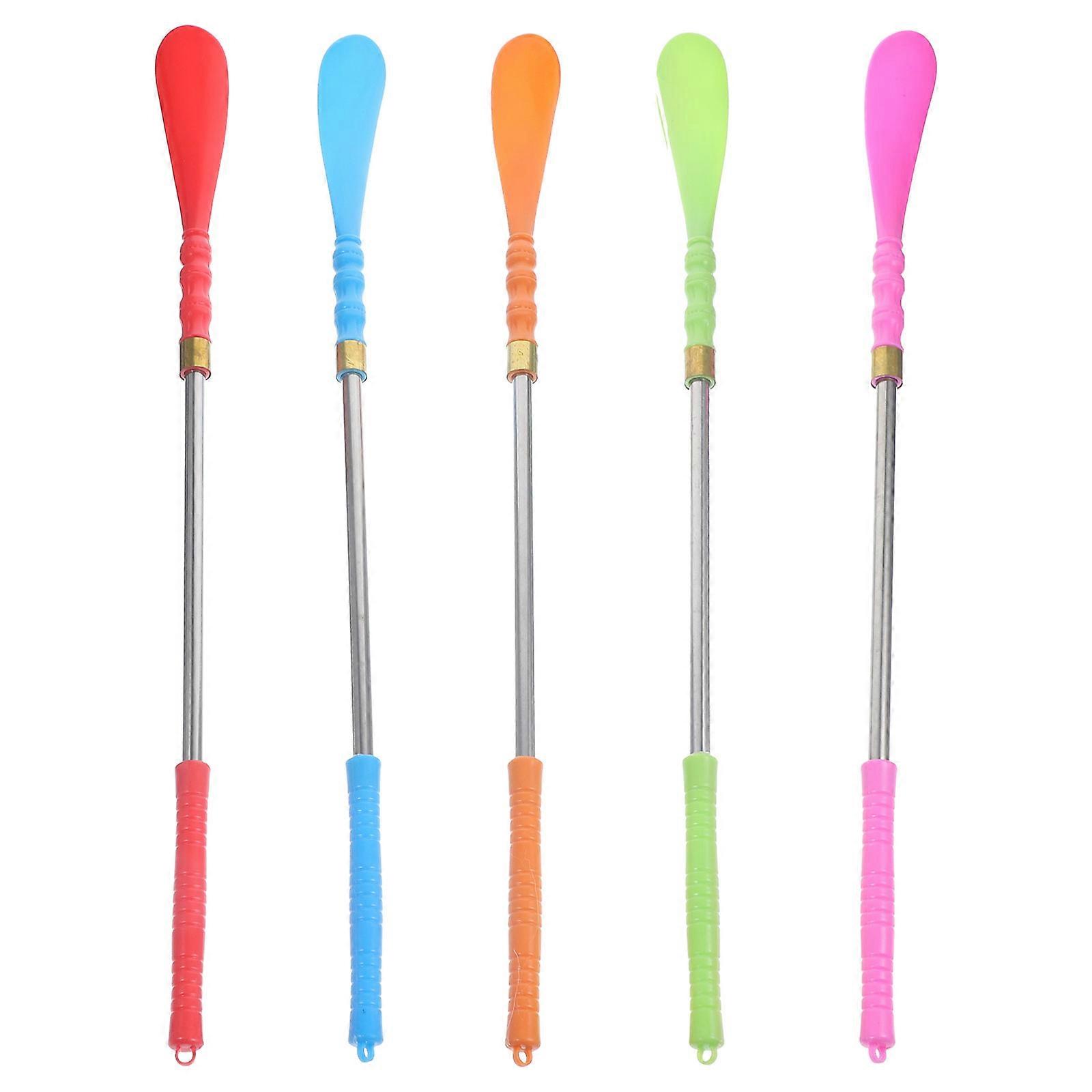 Portable Travel Shoe Horn Set 5Set Smooth Rounded Design For Easy Shoe Wearing Assistance In Household