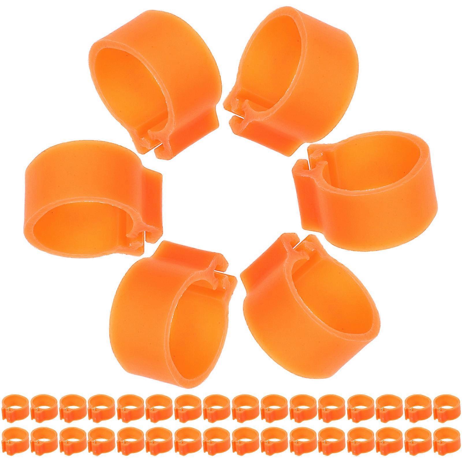 100pcs Lightweight Clip Pigeon Leg Rings Durable Identification Bands for Bird Owners and Breeders, Easy to Use