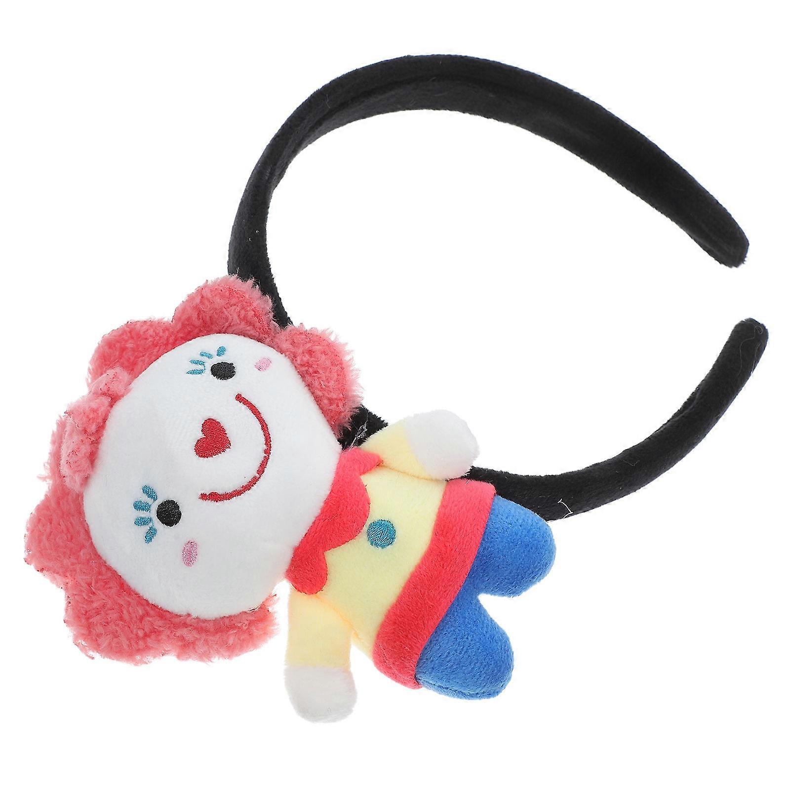 Funny Clown Headband Plush Toy For Carnival Themed Gatherings Multiple Colors Accessory 1Pack