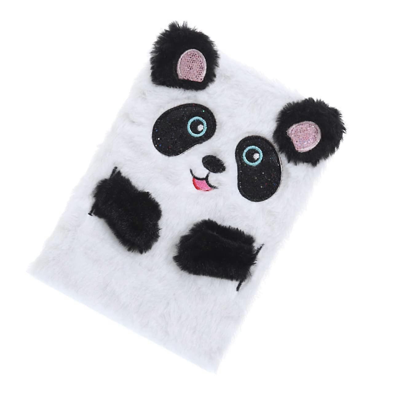 Writing Block Panda Accessories Cute Diary Kids Notebook Plush Cover