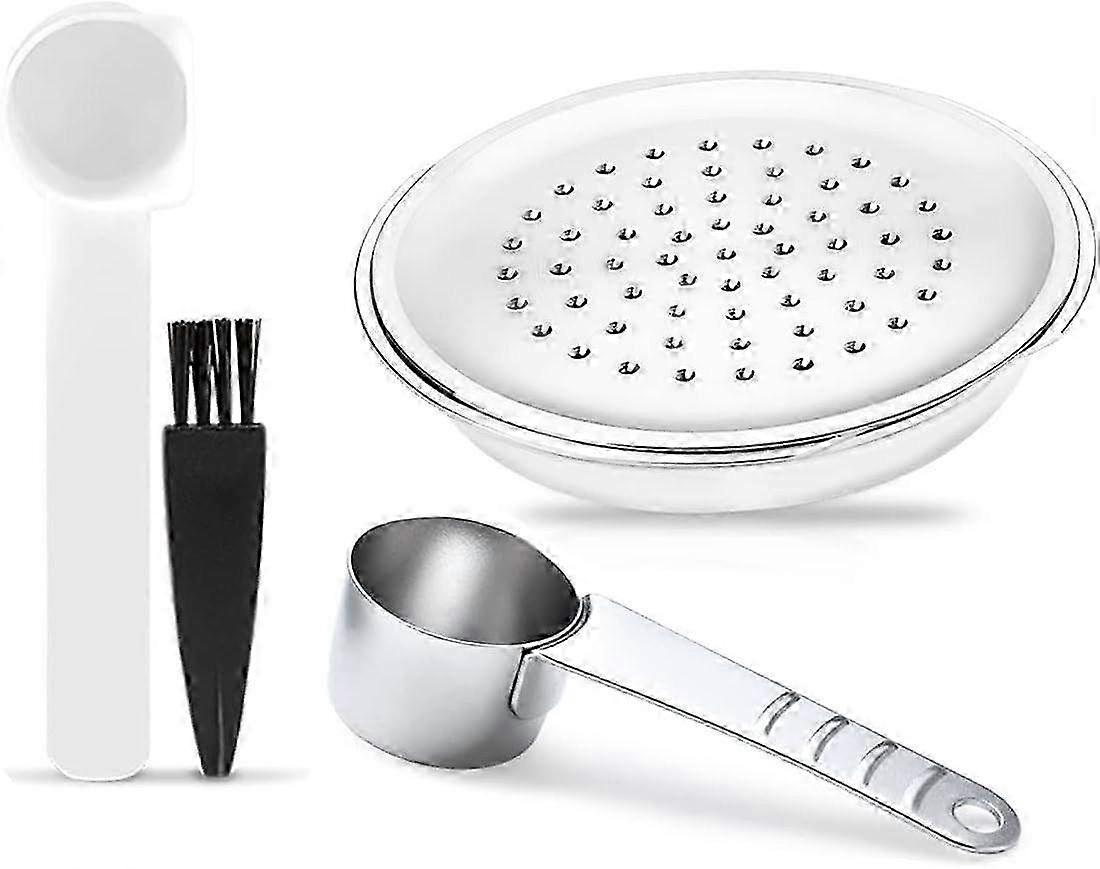 Reusable Stainless Steel Coffee Capsule & Pod Filter for Senseo HD7801 & HD6592 - Eco-Friendly Refillable with Metal Spoon