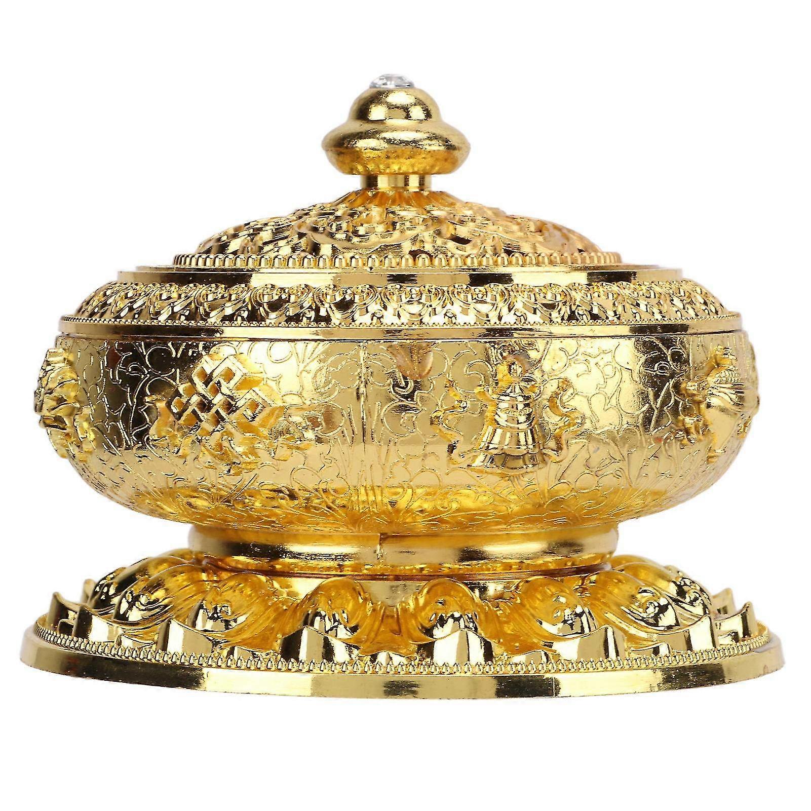 Exquisite Retro Style Metal Incense Holder & Burner - Sturdy Decorative Ornament for Home D��cor & Meditation Spaces