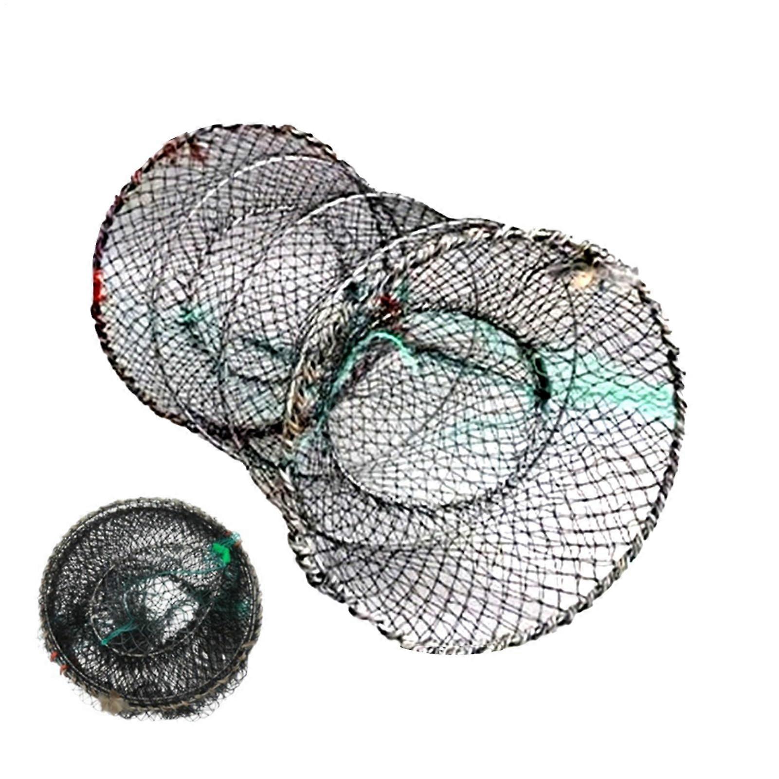Crab Trap Foldable Floating Cage Mesh Net For Freshwater Fishing Portable Multifunctional Catcher Easy To Deploy