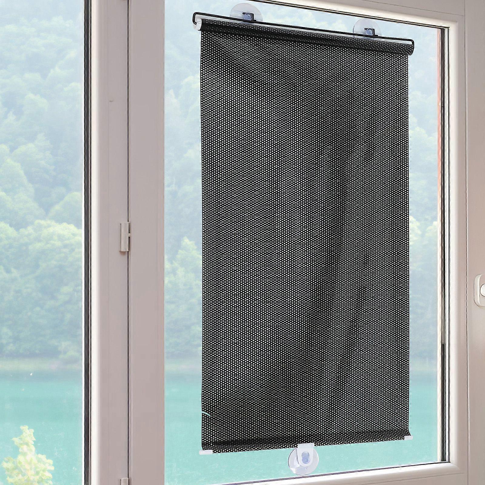 Free-punched Balcony Sunshade Blackout Curtain Temporary Blind  with Suction Cup