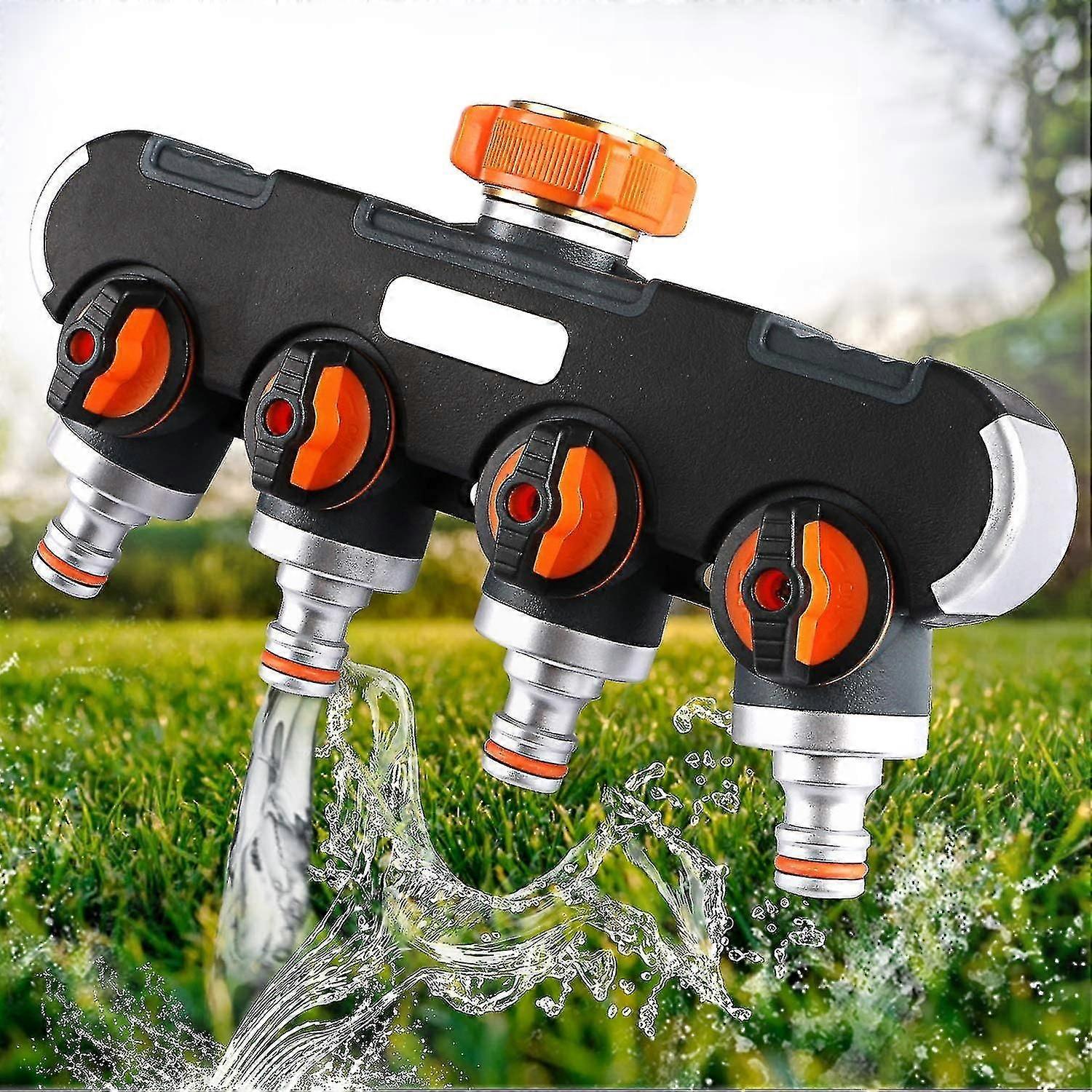 4-Way Adjustable Water Flow Distributor with Lockable Control (3/4" European Thread)