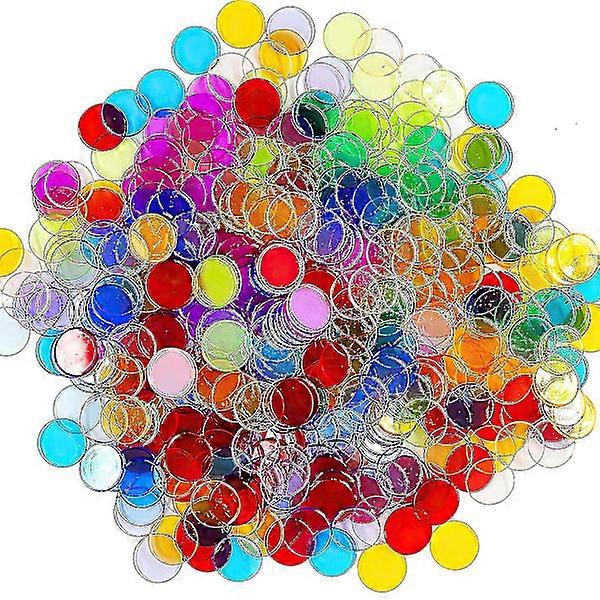 Bingo Marking Chips, 300 Pcs Plastic Counting Markers for Math or Games (Multicolor)