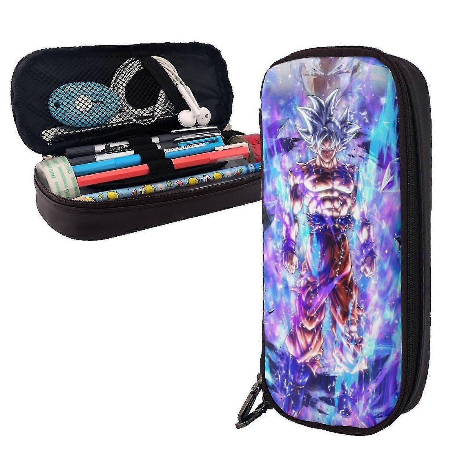 a546 Dragon Ball Pencil Case Waterproof Zippered Pen Pouch with Elastic Loops for Secure Storage b546 2025