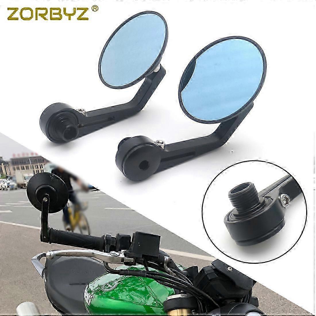 ZORBYZ Motorcycle Aluminium Round Handlebar End Side Thread Inside ...