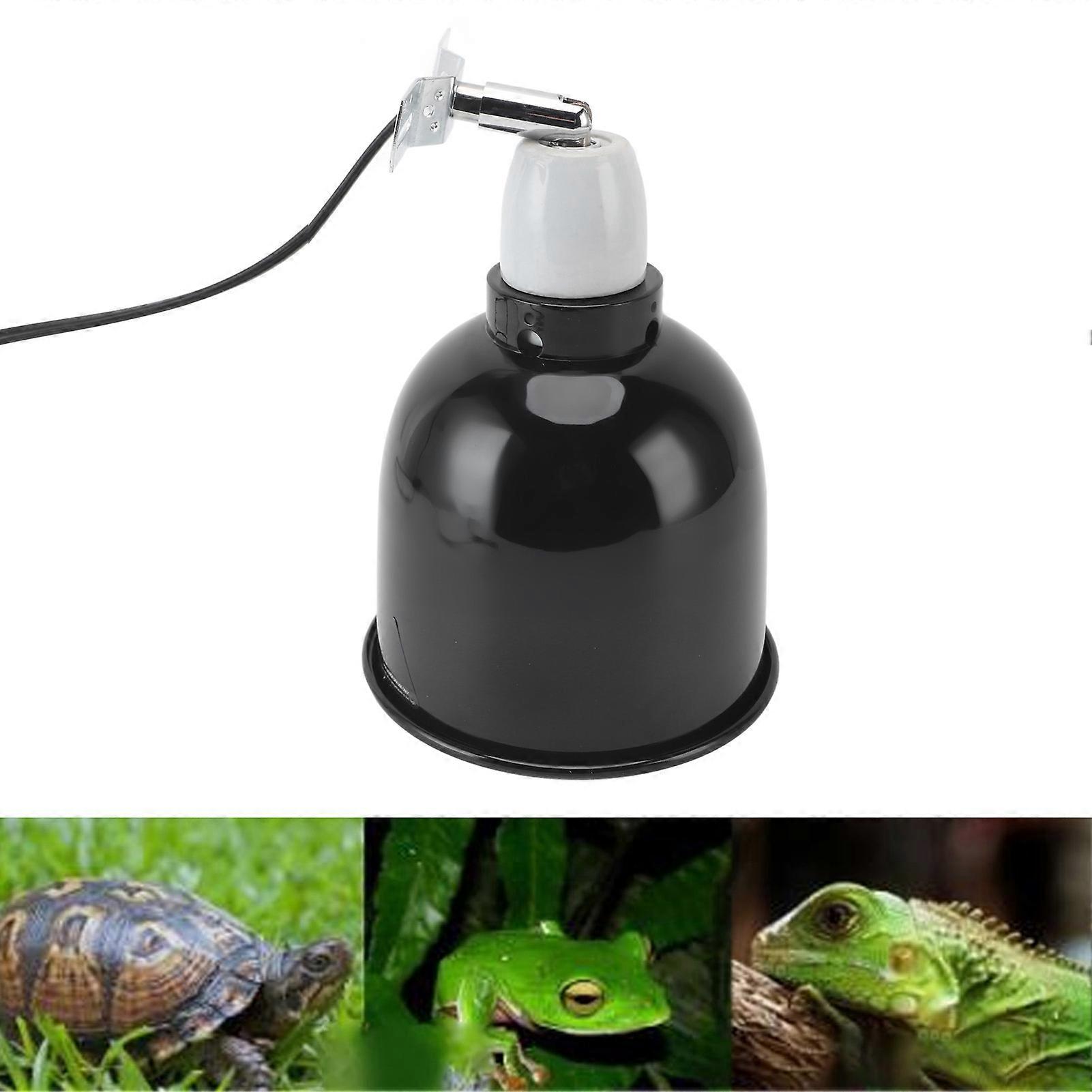 Reptile Heating Lamp Shade Stainless Steel 360° Rotating US Plug