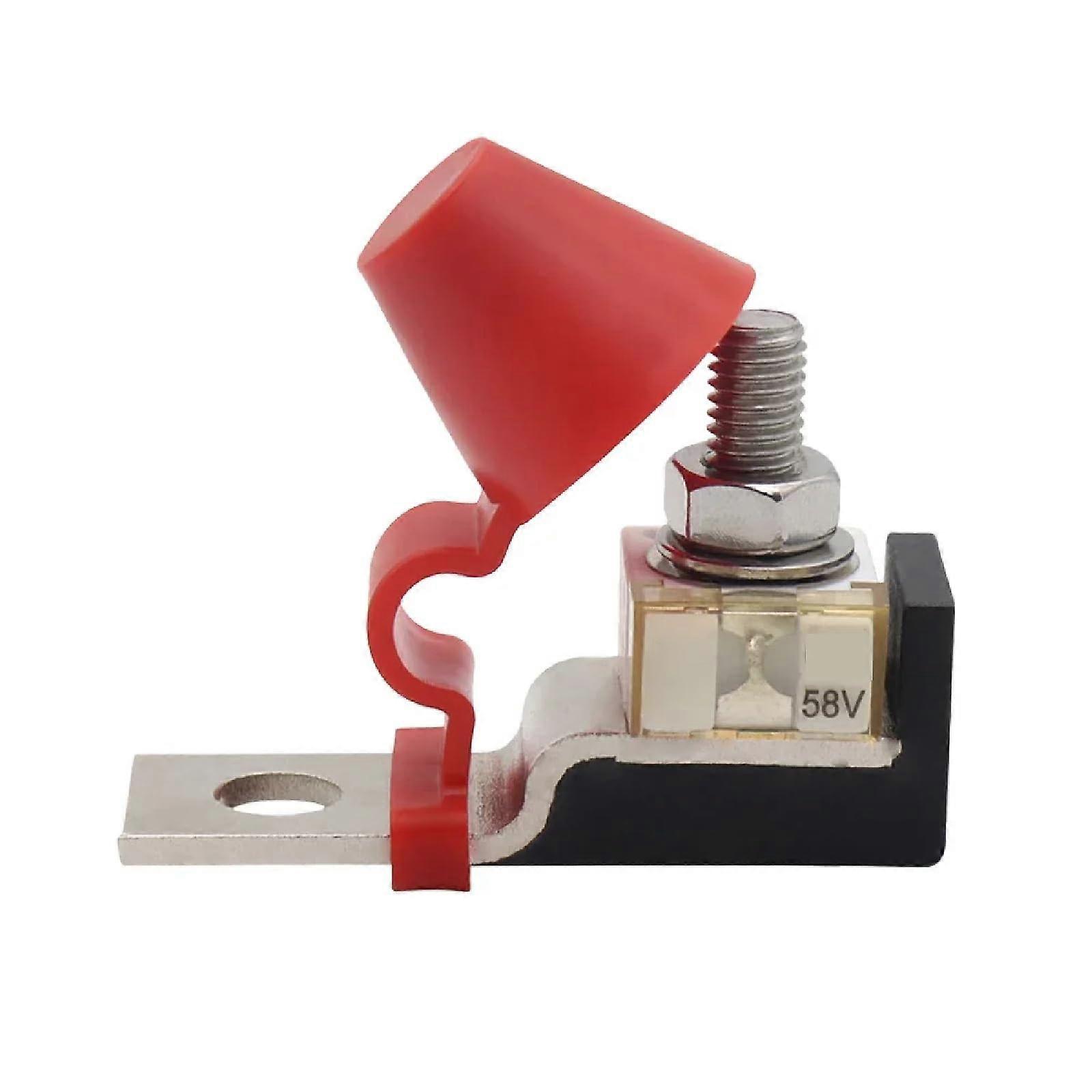 M8 Terminal Mount Fuse Block Kit 58V Ring Fuse Marine Battery Terminal Holder Ignition Protection For Boat Truck RV 60A