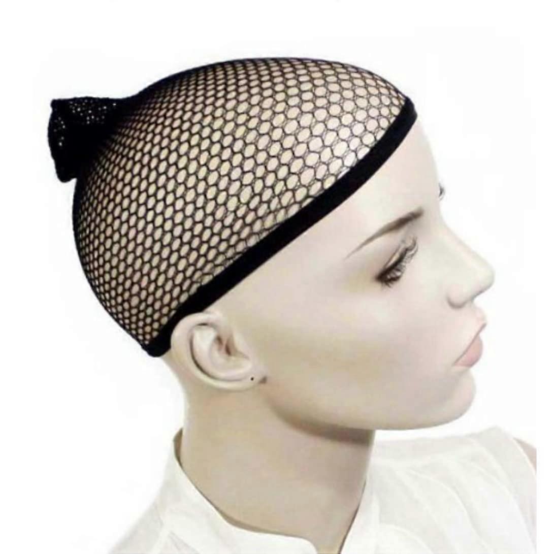 Wig Mesh Net Elastic Wig Cap Open End Portable Hair Net Black