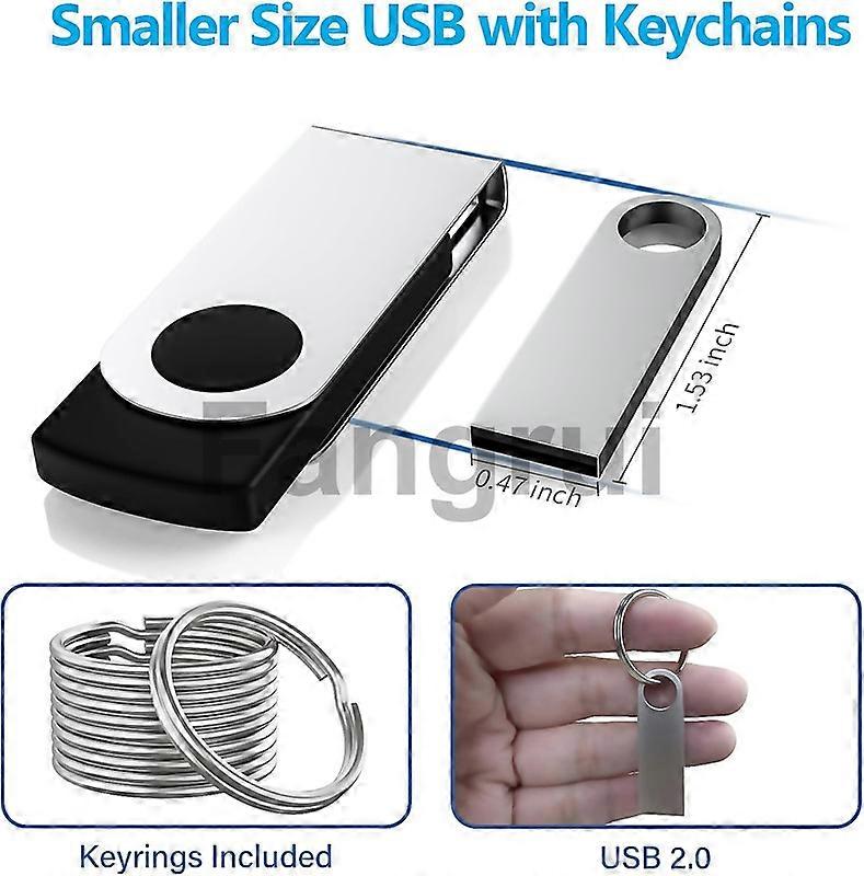 For Flash Drivemetal Usb 20 Thumb Drives With Keychains Usb Sticks Pendrives32gb 2 Pack Home