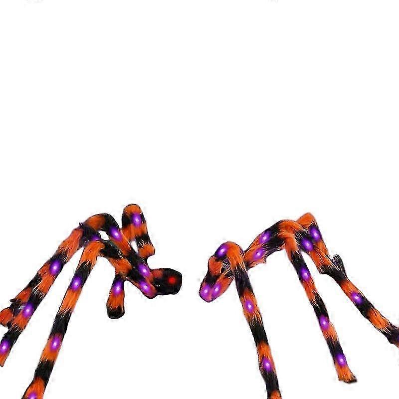 Glowing plush spiders, various specifications, meet different scene decoration needs-150CM-orange