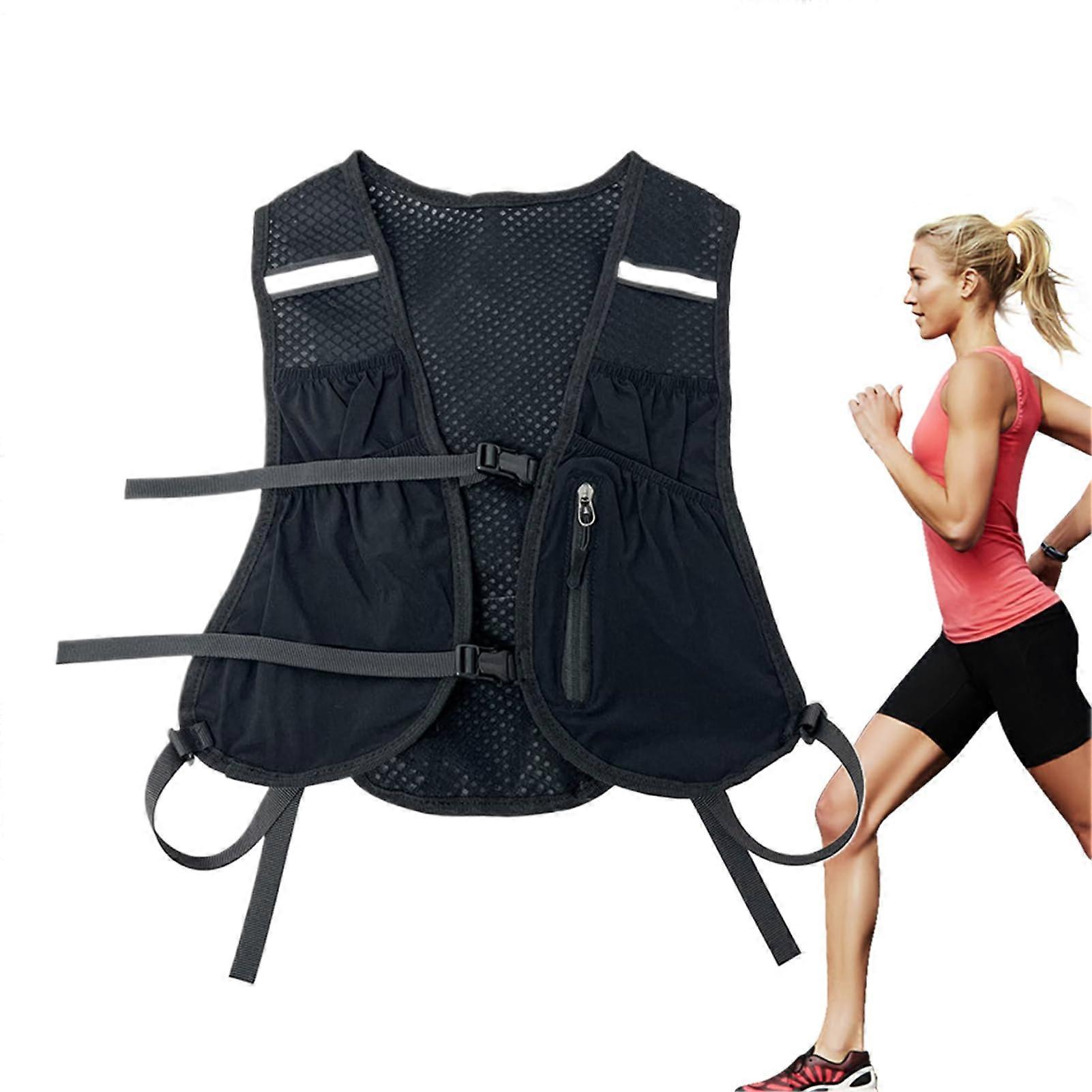 Running Jacket Hydration Backpack, Lightweight 2L Reservoir, Pockets For Cycling, Running, Hiking, Outdoor Activities