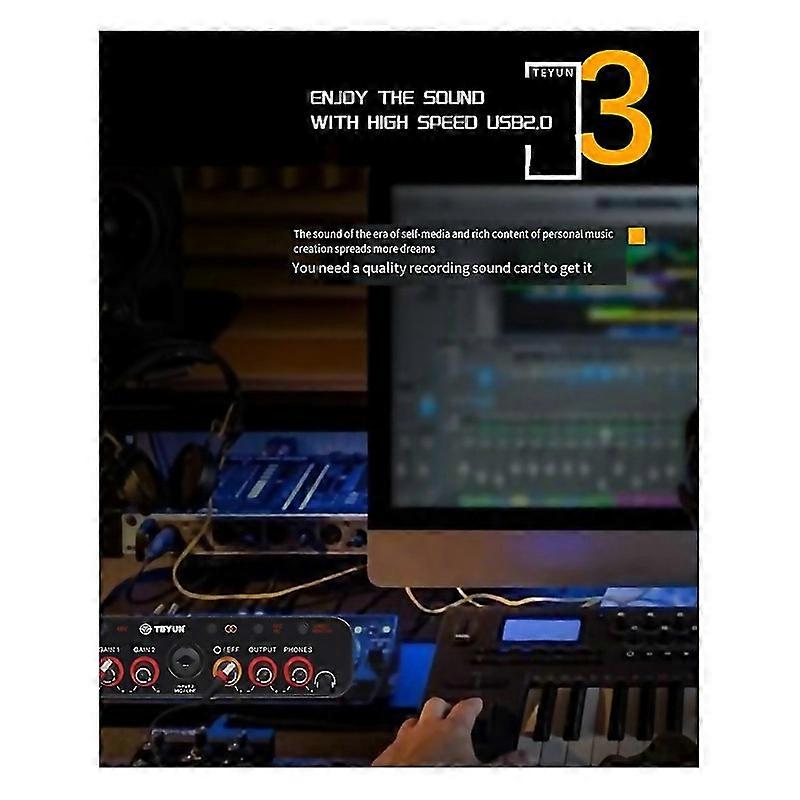For Q26 Usb Audio Interface Sound Card With Electric Guitar Live Recording Usb External Sound Card F