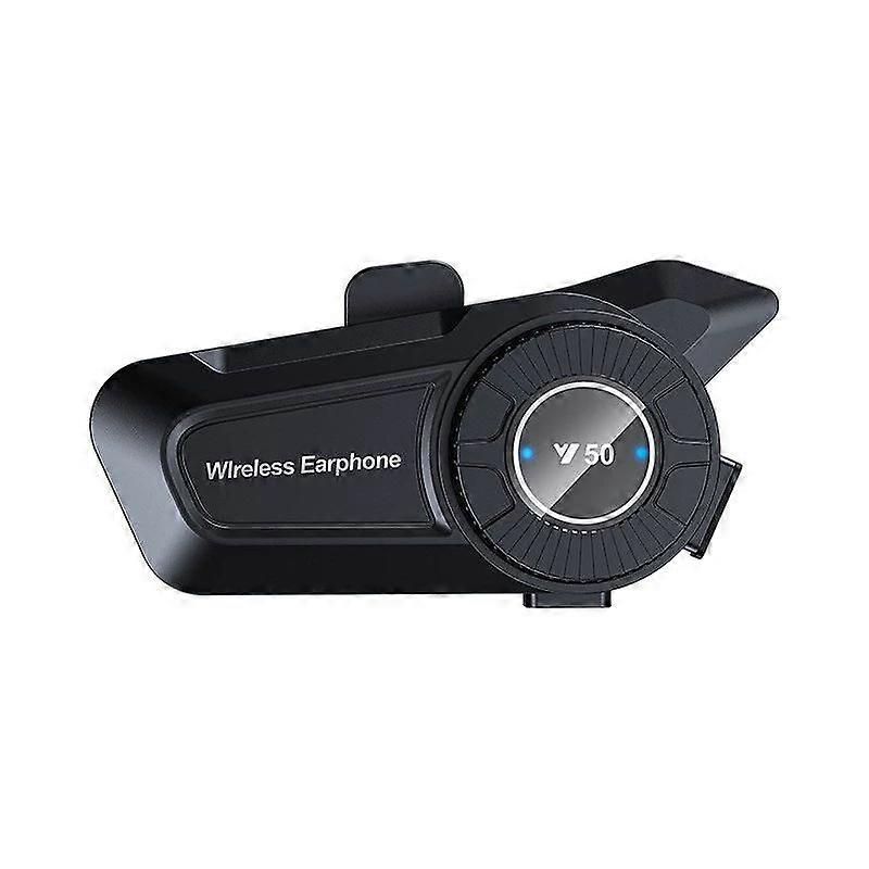 Motorcycle Bluetooth Headset with Noise Reduction, HD Sound, Auto Answer, IPX6 Waterproof & Bluetooth 5.3 for Cycling and Comm(Black)