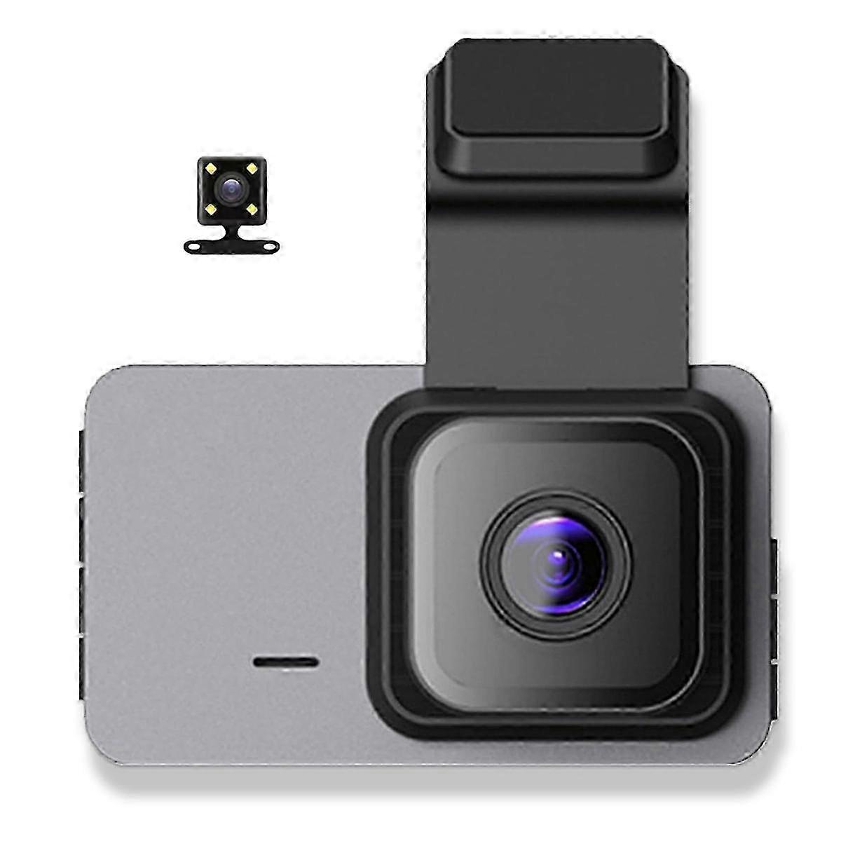 Rear and Front HD Dual Dashcam: WiFi + GPS Video Recorder Camera with 24H Parking Monitor for Dual Car Safety Tracking
