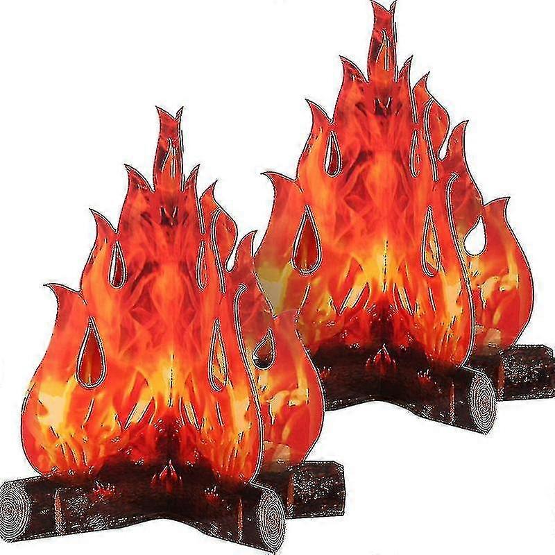 Artificial Fire Decoration - 3d Cardboard Campfire Centerpiece
