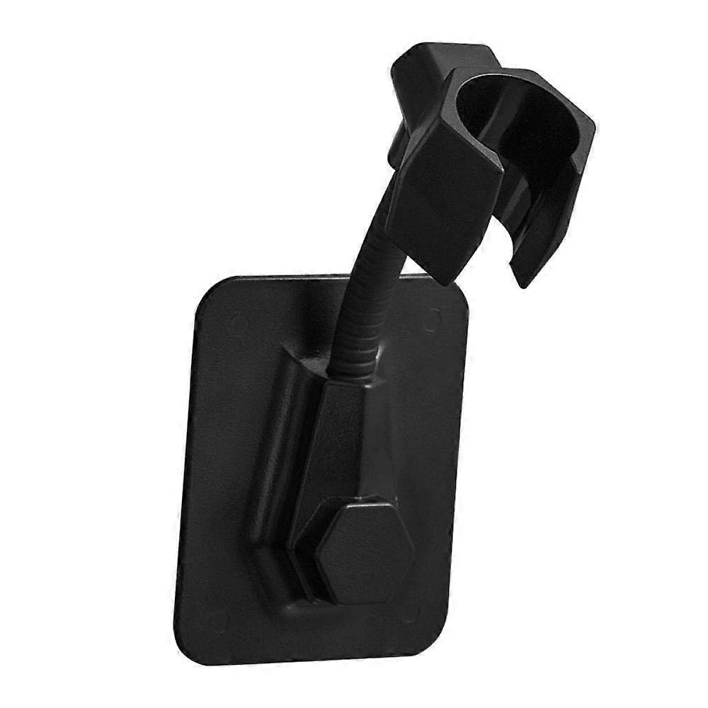 Shower Head Holder Adjustable Self-Adhesive Bracket for Handheld Shower Heads, White Bathroom Wall Rack, Compatible with Black Handsets