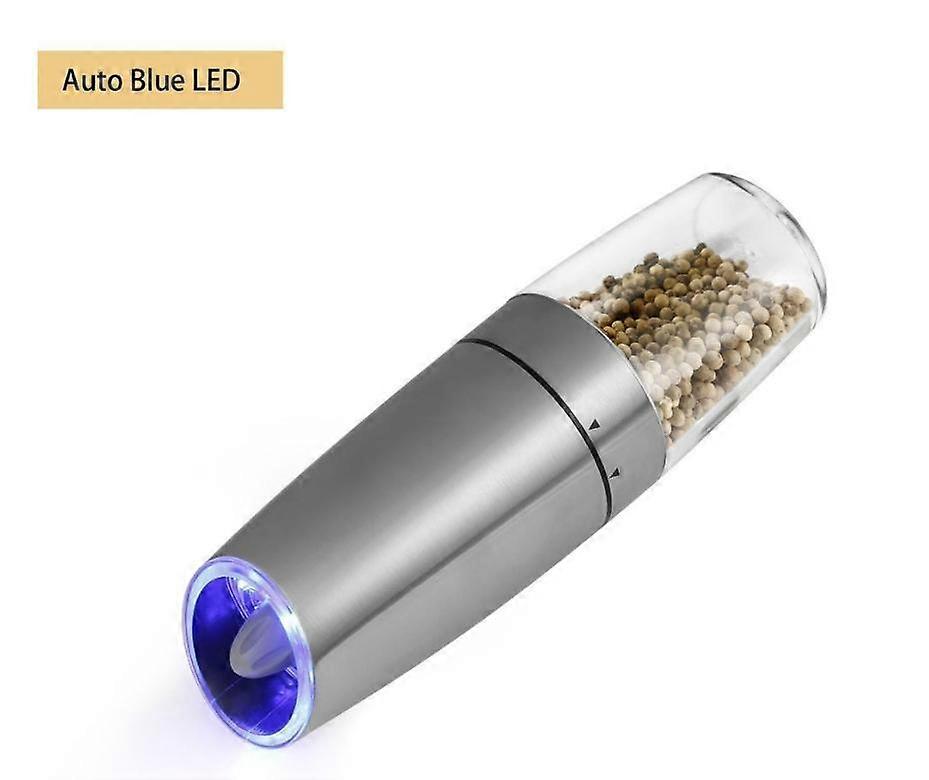 5 In 1 Automatic Adjustable Electric Pepper Salt Spice Mill Grinder (Silver)