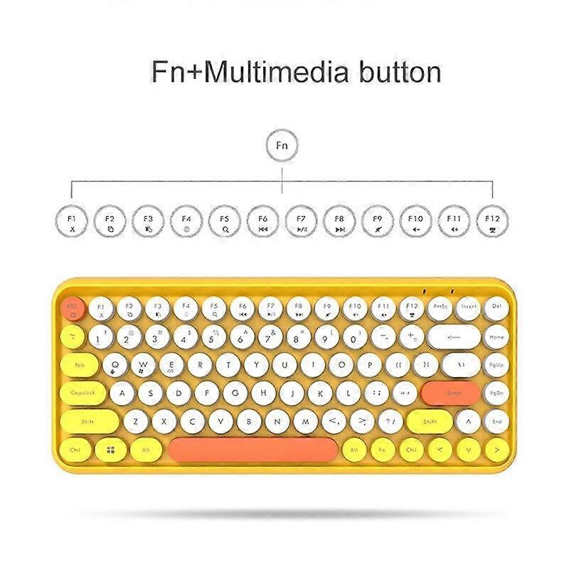 qwert Silent Wireless Computer Keyboards(yellow)