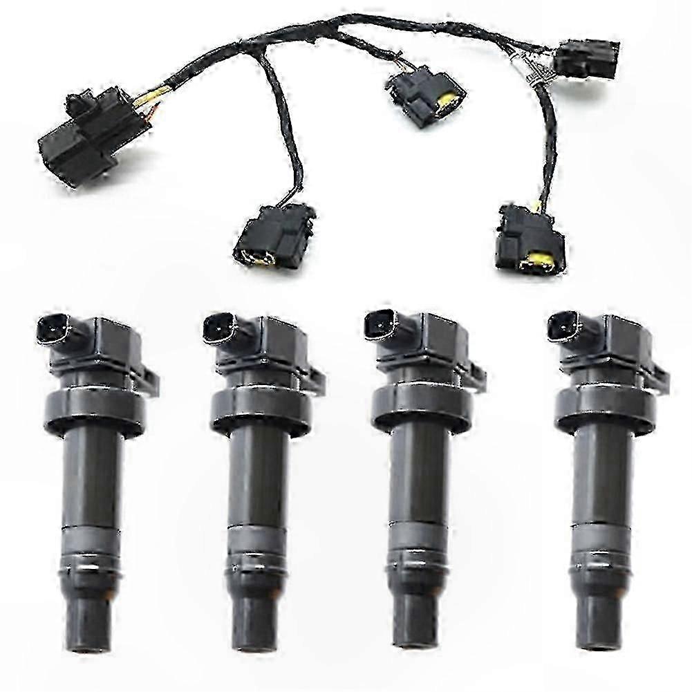 High-Performance Ignition Coil Set Compatible with Hyundai Models Including Ix35, Ix20, I30, Soul, and Ceed, 4pcs Assembly