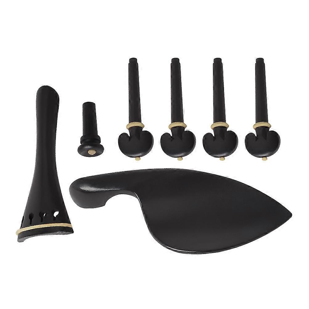 Violin Chin Rest 1Set Black Ebony Craftsmanship Complete Set for Violin
