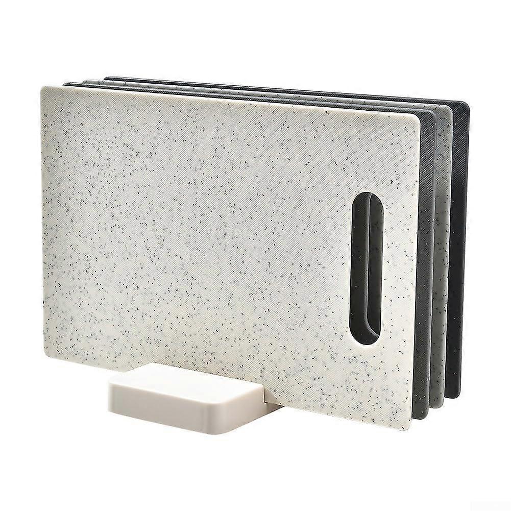 PP Cutting Boards Sturdy 4Piece Set With Storage Base For Home Chefs