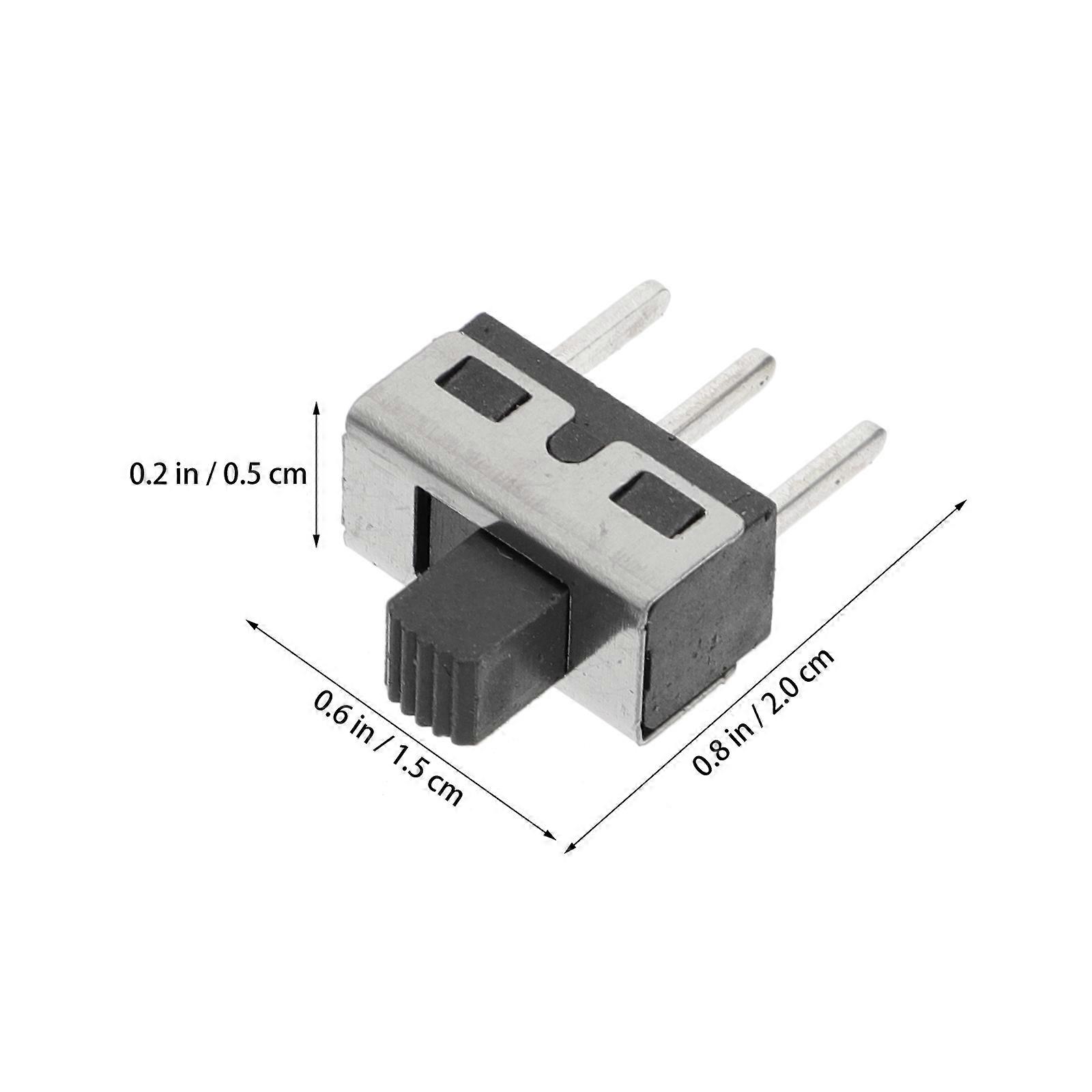 Electric Current Slide Switch Vertical Slide 3 Pin 2 Position with 20Pcs