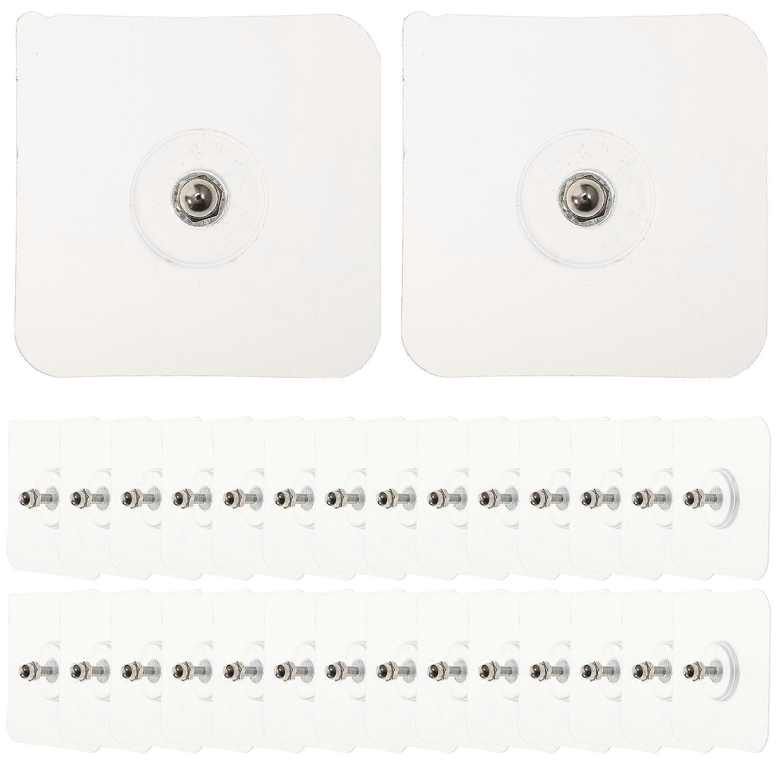 Adhesive Picture Hanger Transparent Square Seamless Hook Room Decoration Hanging 30Pcs