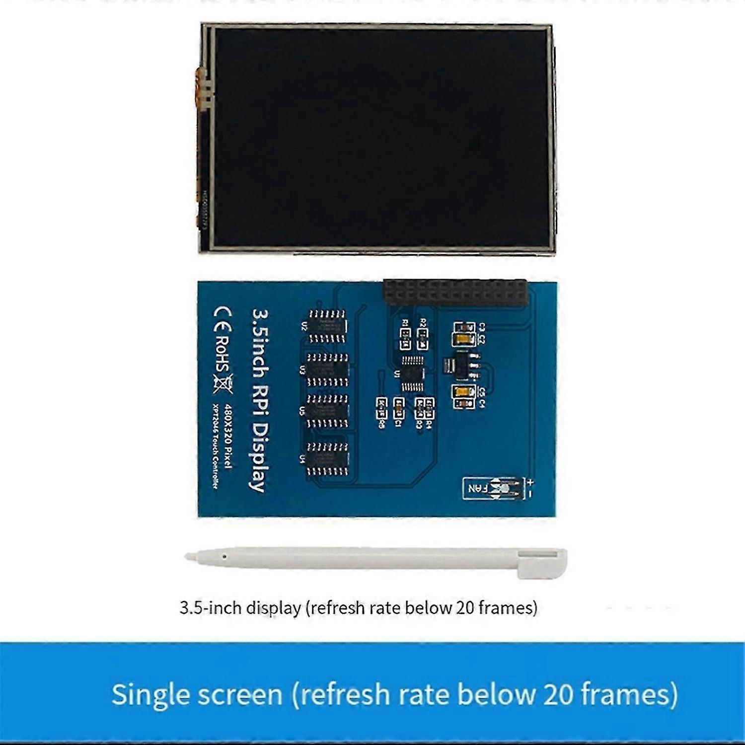 For 5 3.5 Inch Touch Screen Kit 20fps Refresh Rate ABS Case Heat Sink with 32G TF Card for Pi 5