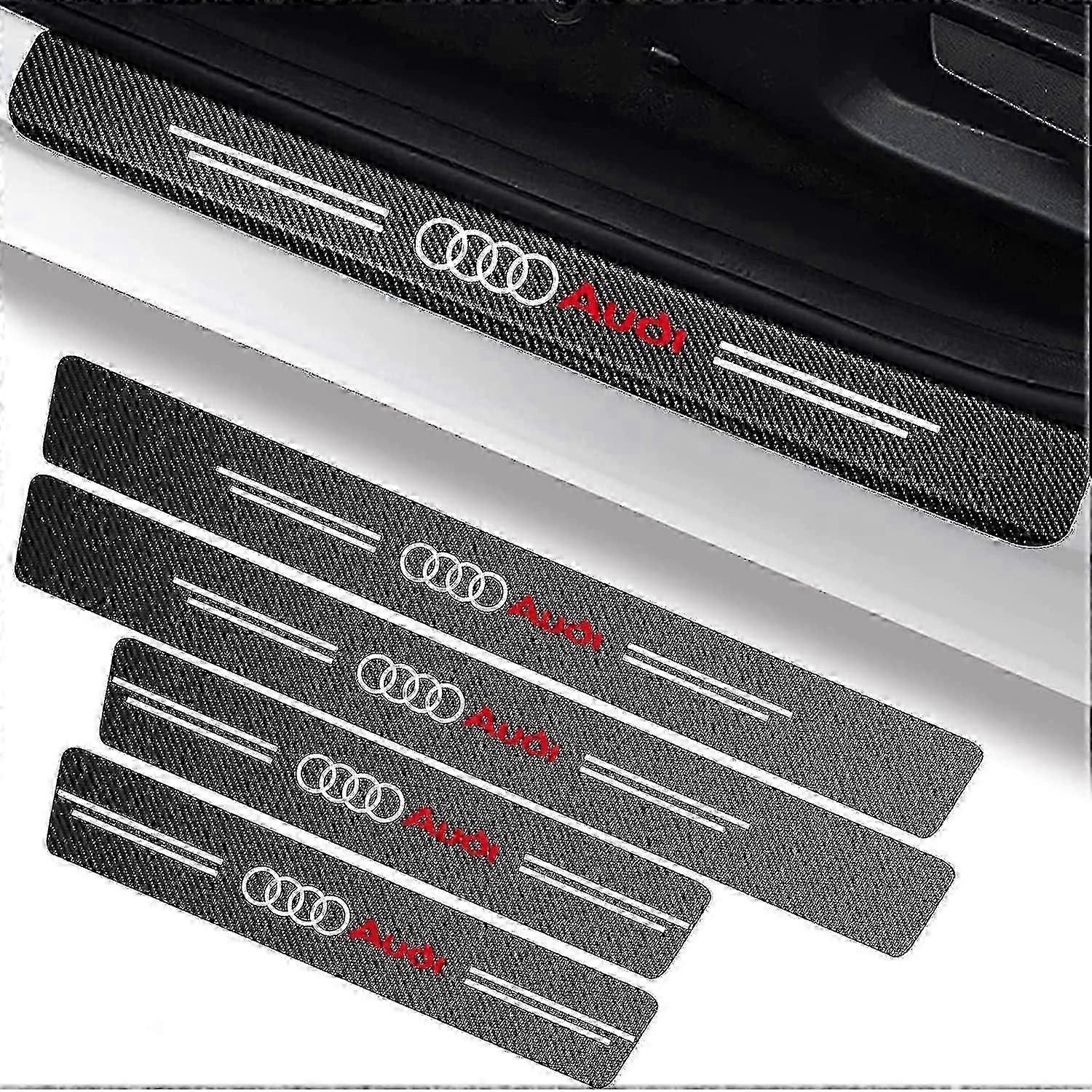 4 Car Door Sill Protector Film,Carbon Door Step Protector,Step Door Sticker,khw