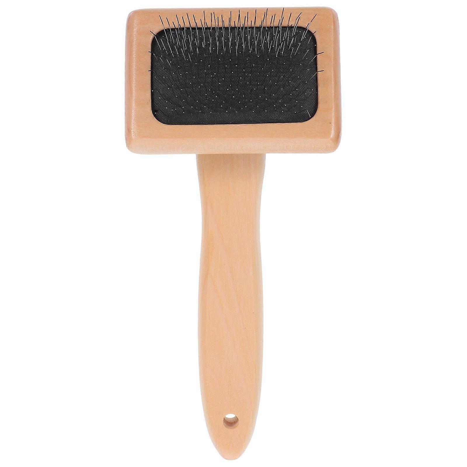 羊毛梳理机针刺毡刷 木制手动梳理机 光滑刷 DIY 羊毛针刺毡工具，用于毛毡项目用品