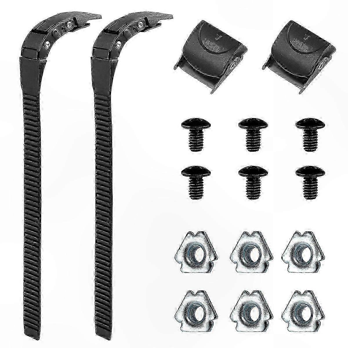 Skate Buckle Straps 2 Pack, Universal Adjustable Replacement for Roller Skates, Black