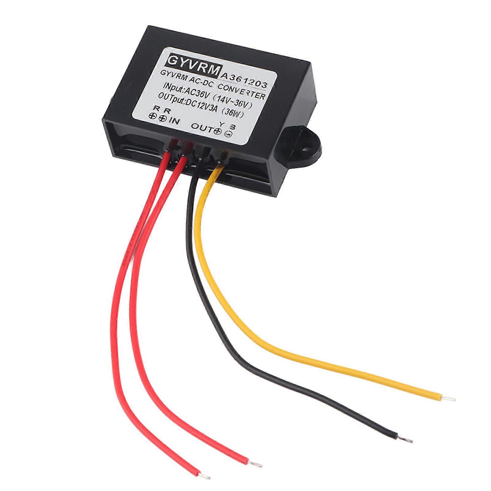 Adaptateur de module d'alimentation convertisseur CA/CC en plastique AC36 V vers DC12 V (3 A)